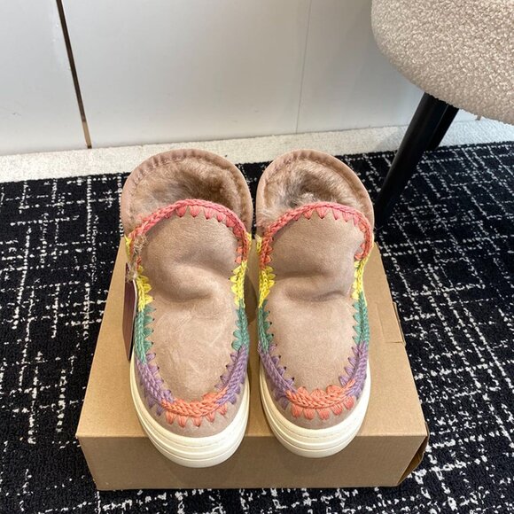 Mou Eskimo Mini Series Ethnic Round-Toe Women's Snow Boots - Picture 1 of 9